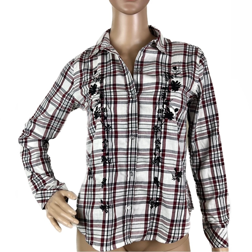 NEW 7 FOR ALL MANKIND PLAID BUTTON-DOWN SHIRT
